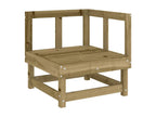 3-piece garden furniture set made of impregnated pine wood