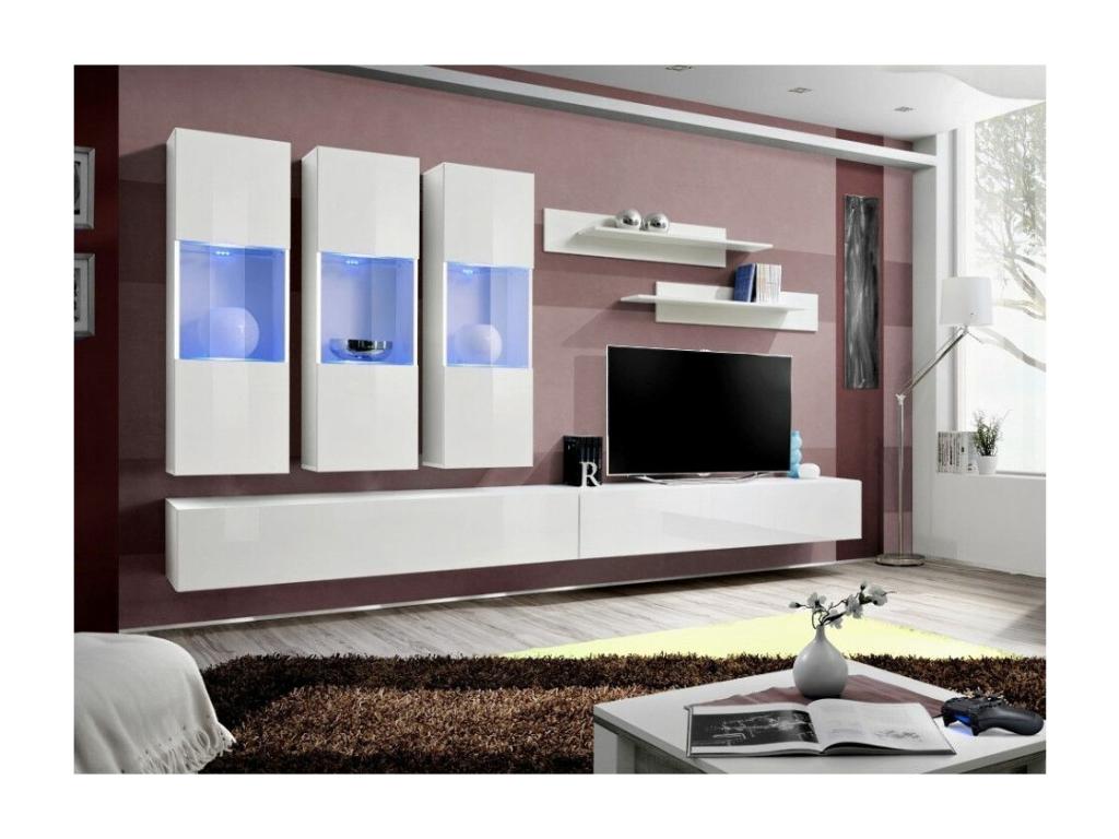 Fly II 320cm White Designer Wall-Mounted TV Unit