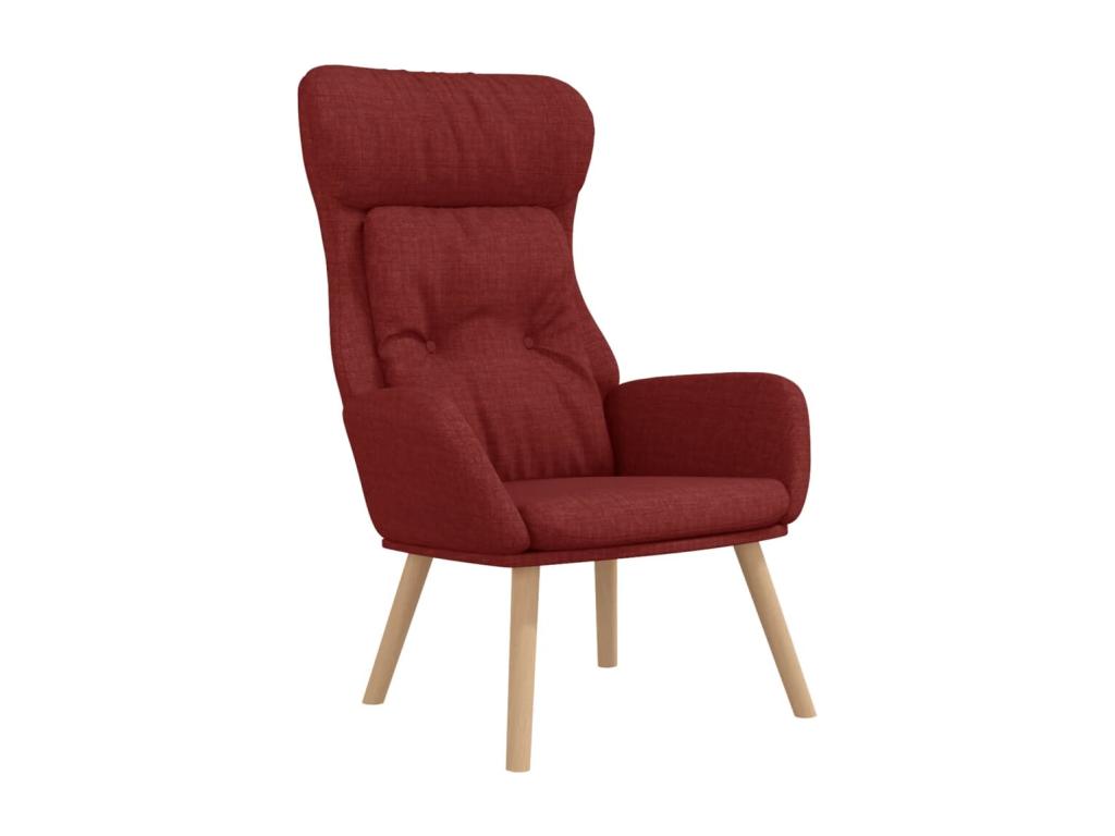 Burgundy Red Fabric Reclining Chair