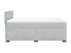 Homelumiere bed base and mattress, light grey, 140x200cm, velvet