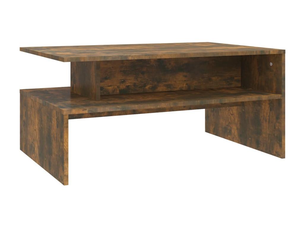 Smoked oak coffee table, 90x60x42.5 cm, engineered wood