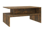 Smoked oak coffee table, 90x60x42.5 cm, engineered wood