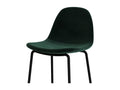 Set of 2 kitchen island chairs, 65 cm, in dark green velvet - Homelumiere