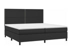 Homelumiere bed base with mattress and LED, black, 200x200