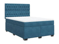 Homelumiere bed base and blue 140x200 cm velvet mattress