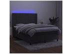 Bed base with Homelumiere bed, mattress and LED, Dark Grey, 140x190