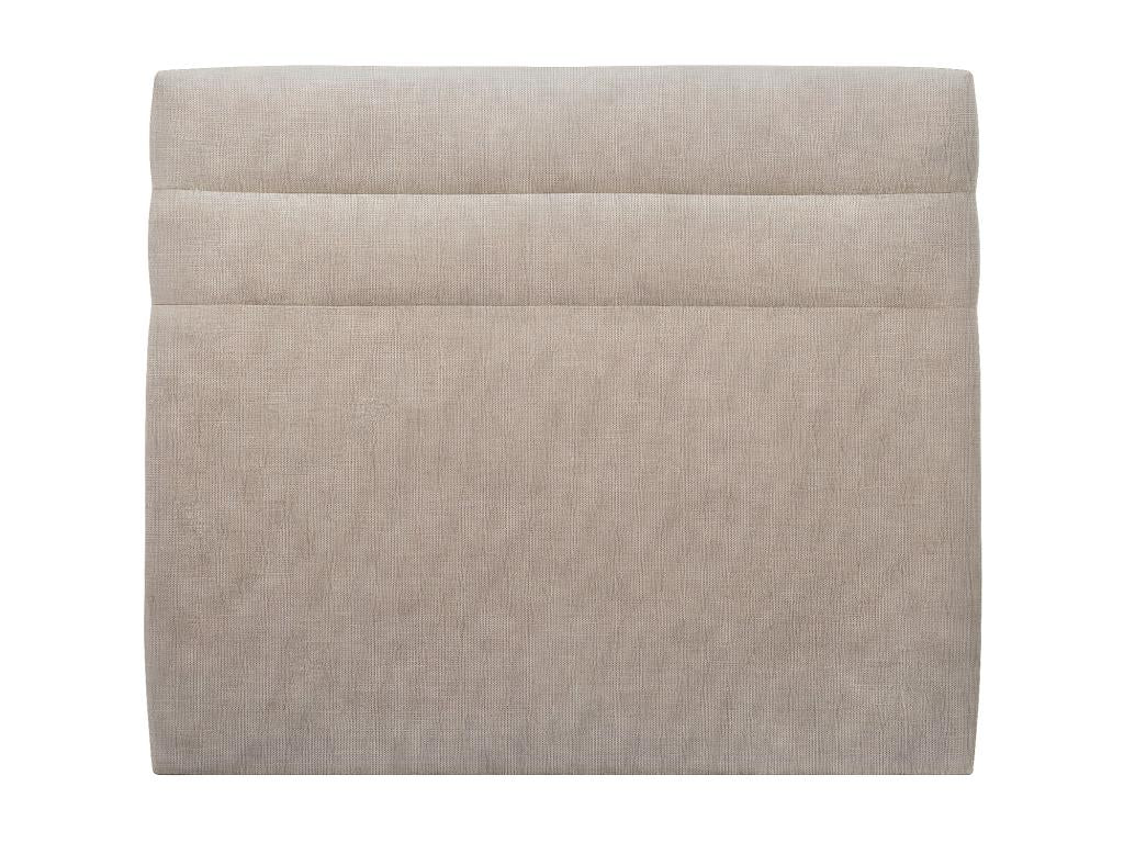 Headboard with lines, beige-brown fabric, 150 cm wide x 10 cm thick, padded