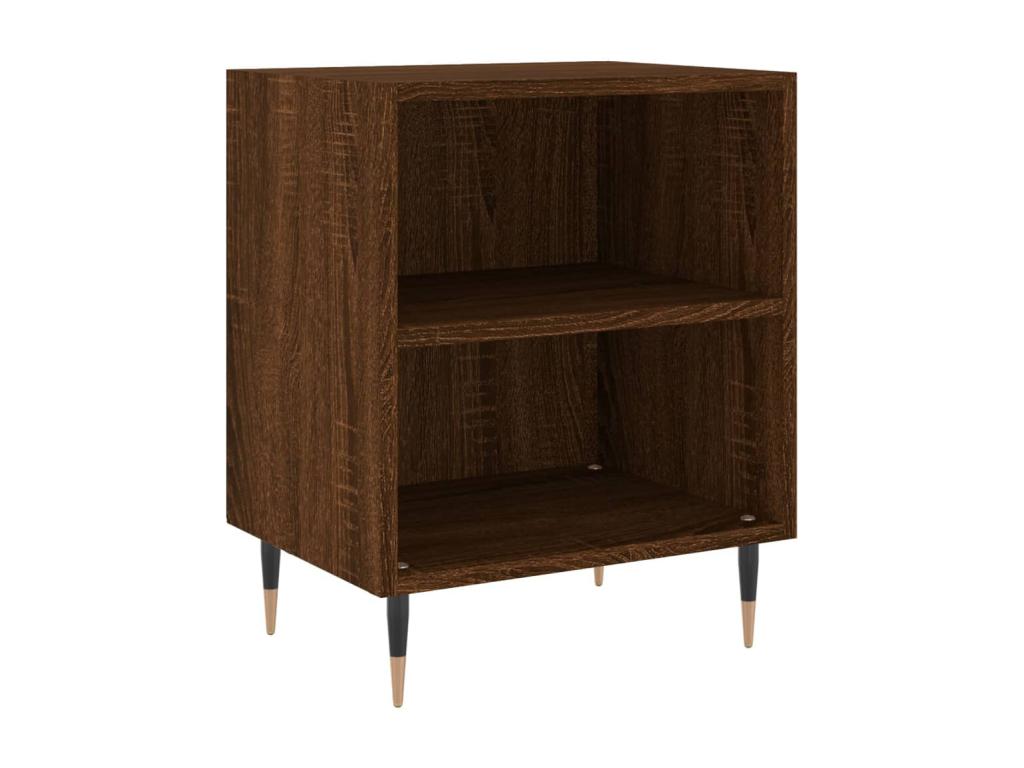 2pcs bedside tables, brown oak, 40x30x50, engineered wood