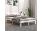 White Solid Wood Bed Frame 160x200 cm