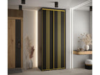 Homelumiere 6 Sliding Door Wardrobe 235.2/100/45 2 Doors Black/Black/Gold