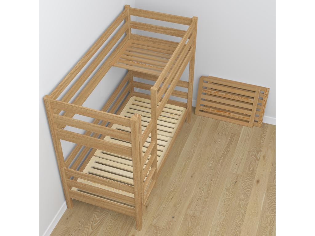 Oak bunk bed N01 Natural Oak 90x200