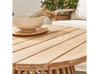 Homelumiere round wooden garden coffee table - indoor/outdoor 80cm