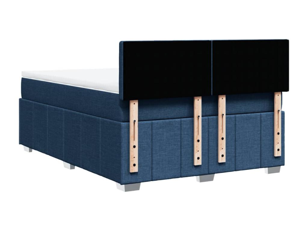 Homelumiere bed base with mattress, blue, 160x200 cm, fabric