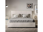 Homelumiere 160x190cm Upholstered Double Storage Bed in White Faux Leather