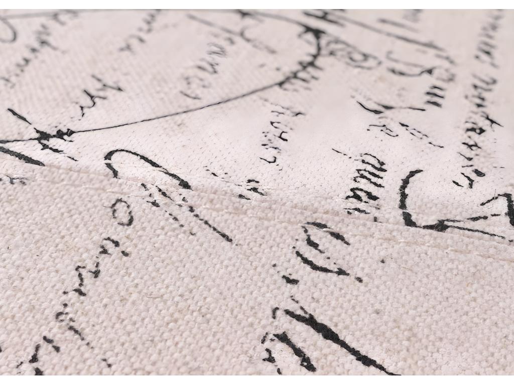 Homelumiere bench/storage chest 95x36x44 fabric with writing pattern