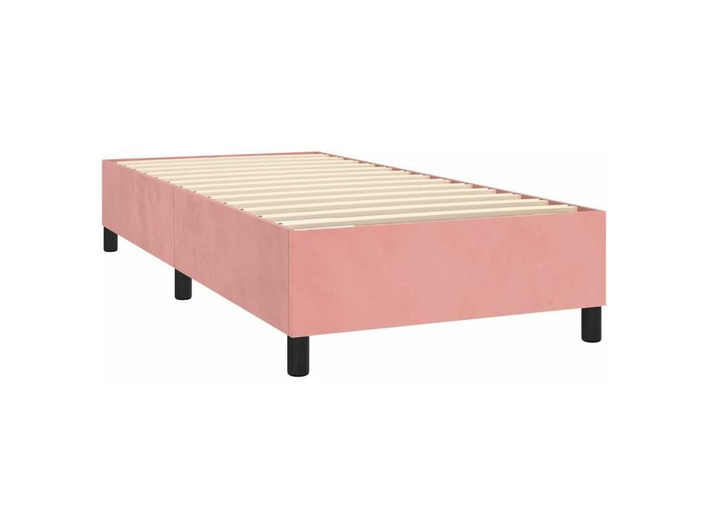 Homelumiere bed base with LED mattress, Pink 80x200 Velvet