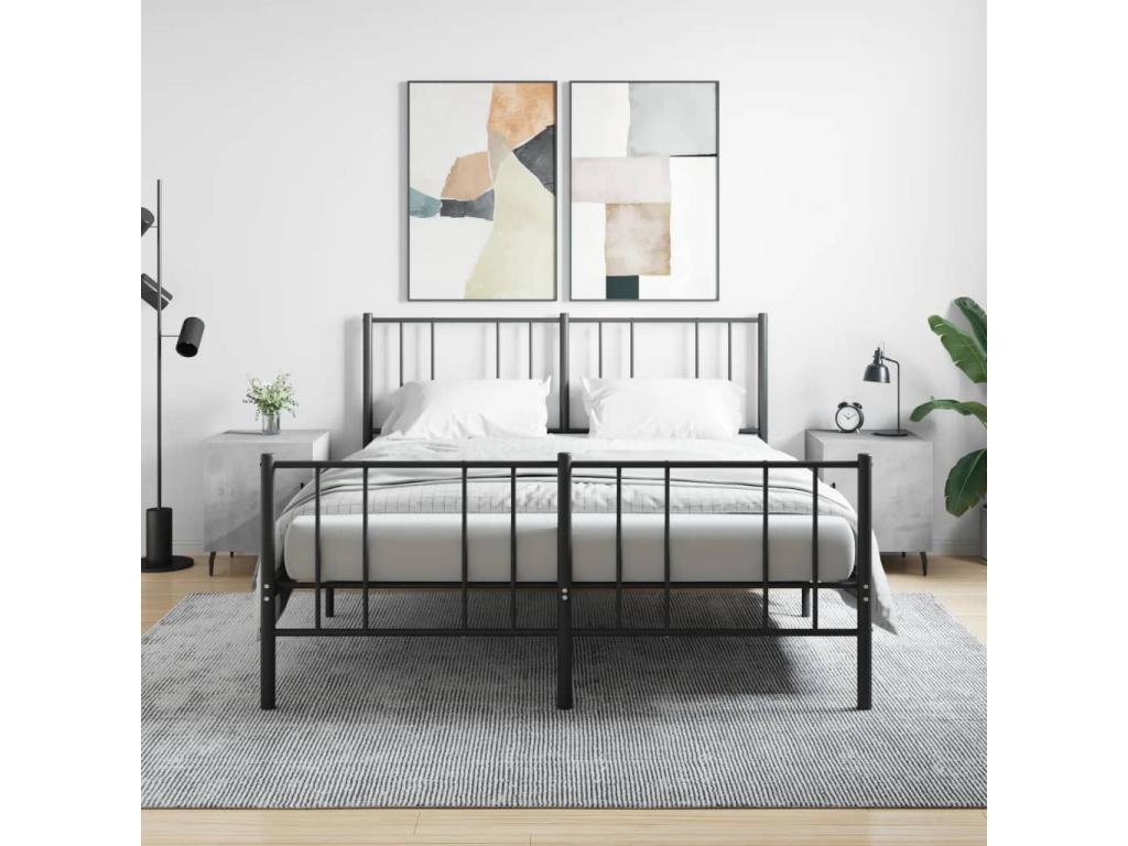 2-piece bedside tables, concrete grey, 40x40x50 cm, engineered wood