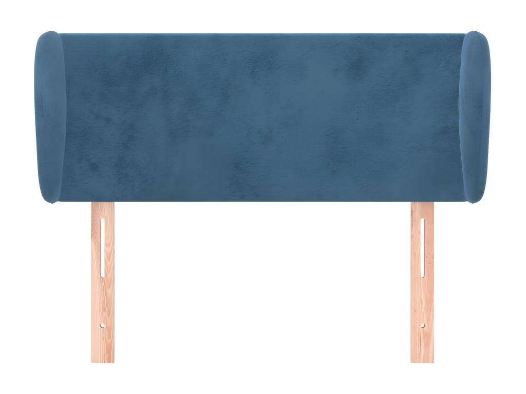 Headboard with wings, dark blue, 83x23x78/88 cm, velvet