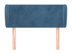 Headboard with wings, dark blue, 83x23x78/88 cm, velvet