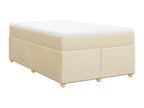 Homelumiere bed base with cream mattress, 120x200 cm, fabric