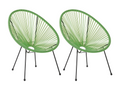 Set of 2 Homelumiere II Green Garden Chairs