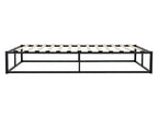 Homelumiere modern black steel bed frame with slatted base, 90x200 cm