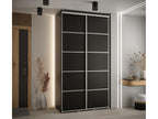 Homelumiere 4-Door Sliding Wardrobe 235.2/140/60 cm, 2 Doors, Black/Black/Silver