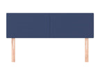 2-Piece Headboard Set, Blue, 72x5x78/88 cm, Fabric