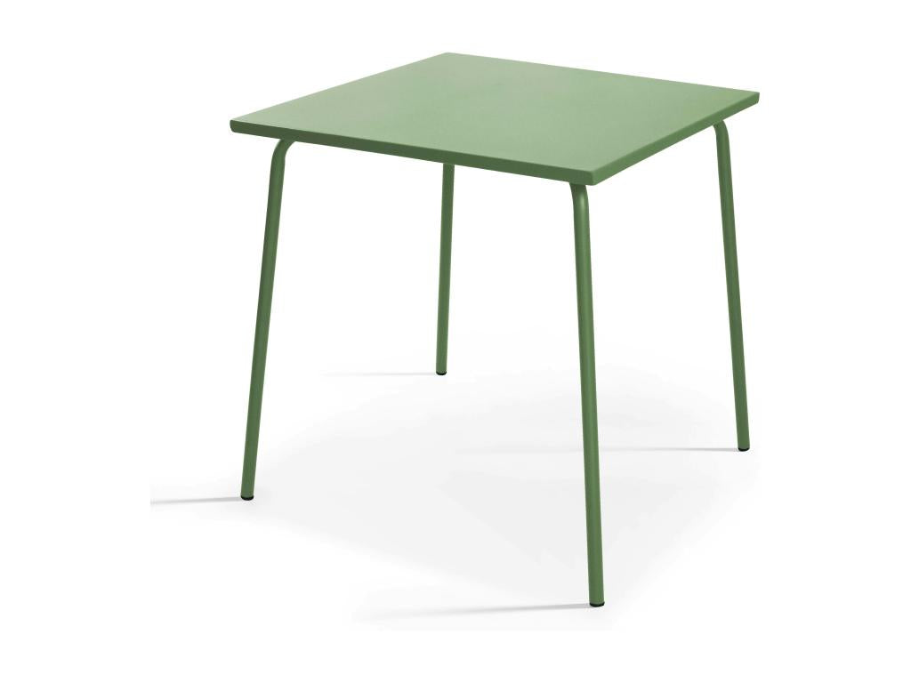 Delimoa 32668LRIJ bistro garden table and 2 chairs in green steel