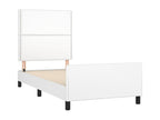 Bed frame with headboard, white, 80x200 cm, faux leather
