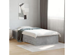 Bed frame and drawers, concrete grey, 75x190 cm, engineered wood