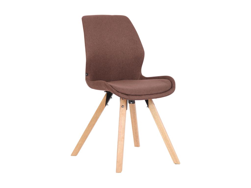Dining chair - Fabric/Wood - Brown - Homelumiere
