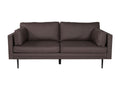 Homelumiere 3-seater sofa in brown faux leather.