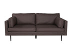 Homelumiere 3-seater sofa in brown faux leather.