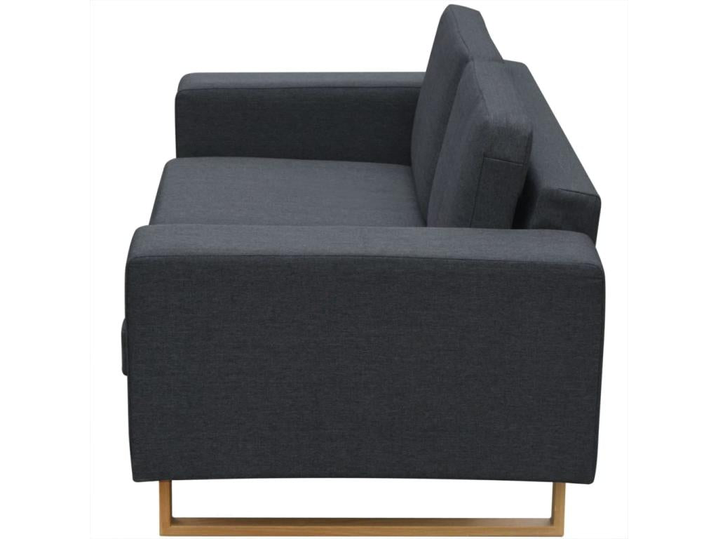 2-seater and 3-seater sofa set, Dark Grey 94127AAIO