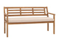 Homelumiere-N47 garden bench with cream-beige cushion