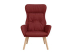 Burgundy Red Fabric Reclining Chair