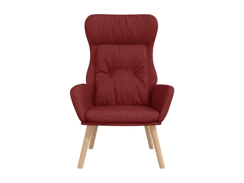 Burgundy Red Fabric Reclining Chair
