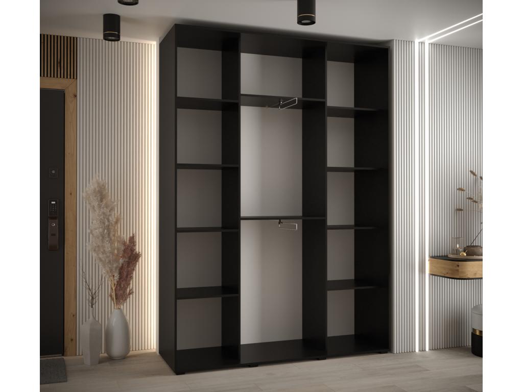 Homelumiere 3-Door Sliding Wardrobe 235.2/160/45 3 Doors Black/Black/Black
