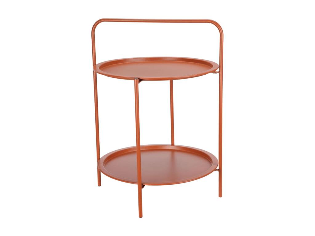 Round side table 50x66 cm matte terracotta