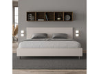 Homelumiere 180x200 White Faux Leather Upholstered Storage Bed