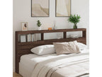 Headboard wardrobe with LED lighting, brown oak, 220x17x102