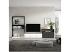 TV Unit Set 360x186x35cm For TVs up to 65" Complete Living Room Set White and Black