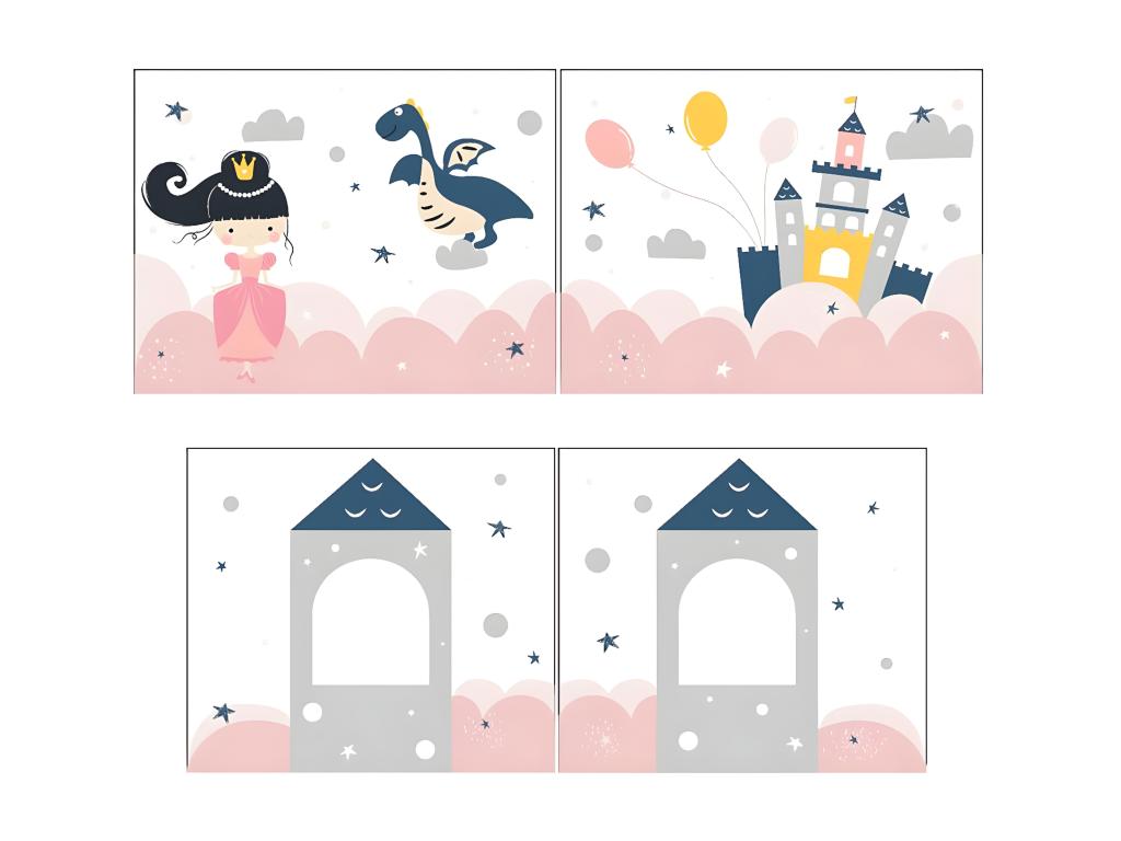 SLEEPY - Mid-Height Bed in Natural Pine 90x200cm Princess Cover