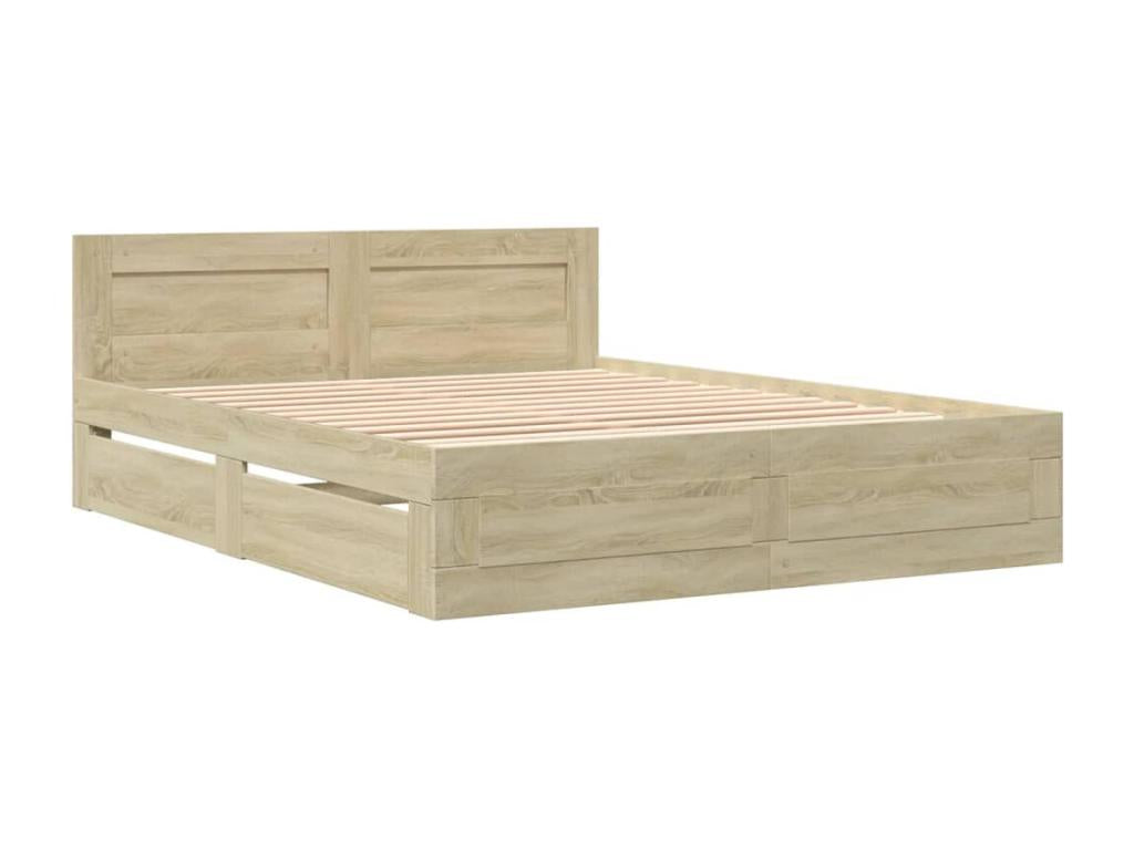 Homelumiere oak bed frame headboard (without mattress) 150x200 cm