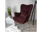 Homelumiere 102 Red Armchair 100x76x90cm Upholstered Wooden Legs