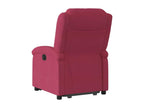 Reclining armchair, burgundy red velvet