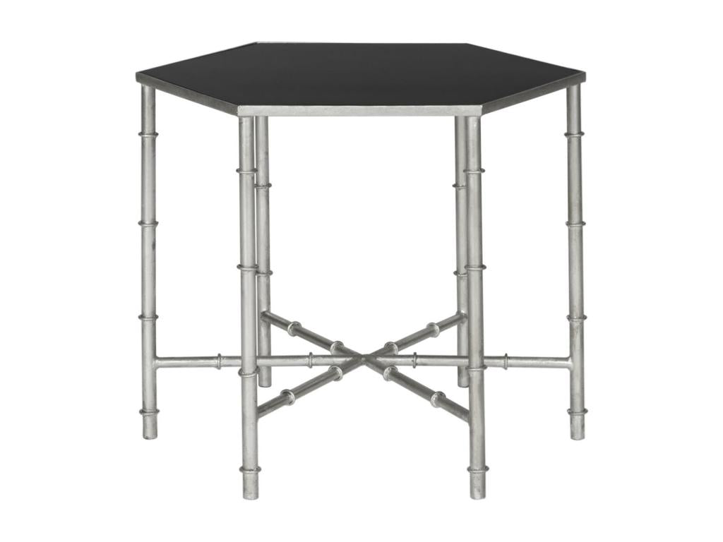 Silver and black side table 50x43x43.18 cm - Artanzy 22724VVEZ
