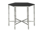 Silver and black side table 50x43x43.18 cm - Artanzy 22724VVEZ