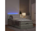 Homelumiere bed frame and light grey 90x200 cm velvet mattress